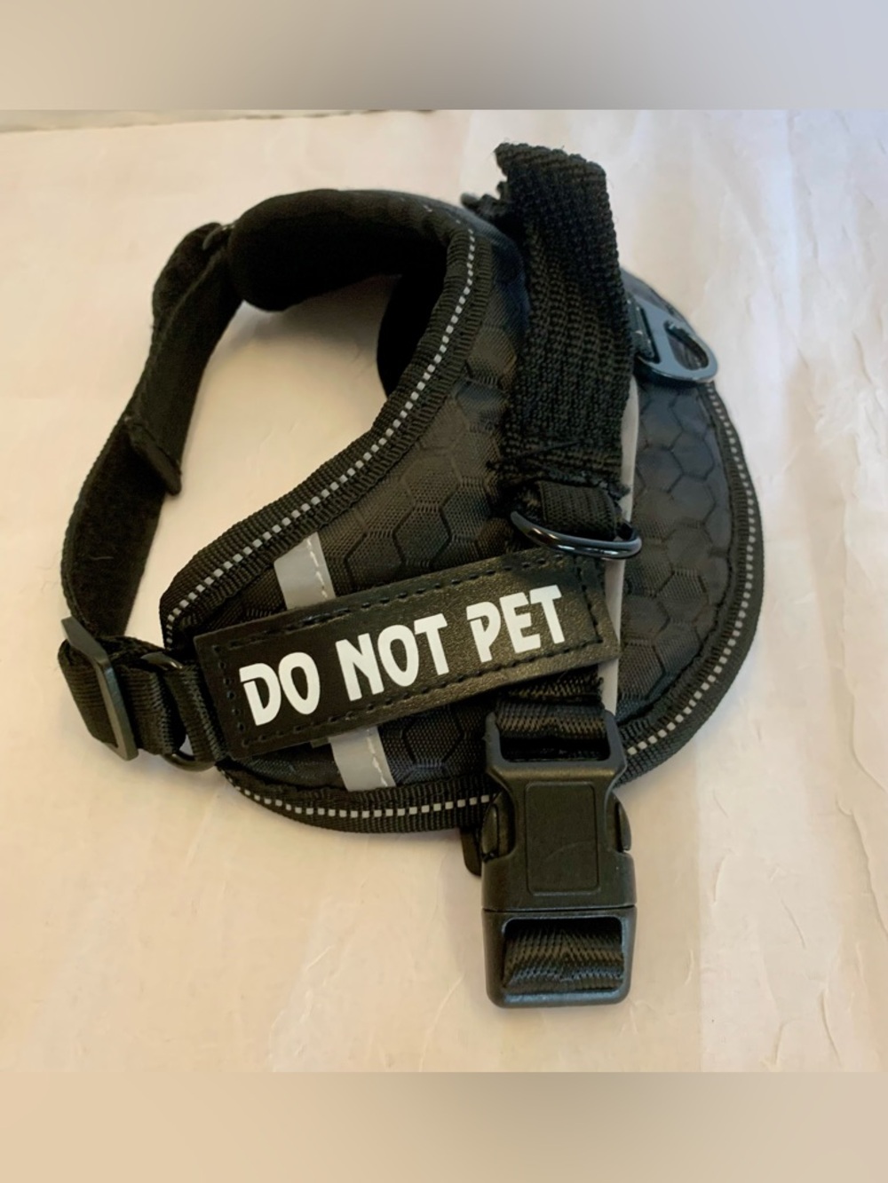 "DO NOT PET" Black Dog Harness